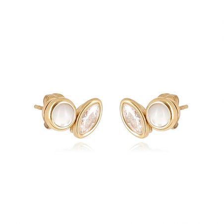 Boucles d'oreilles puces zag bijoux ruffano doré sep27702-01sel – boucles d'oreilles acier