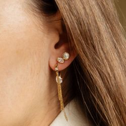 Boucles d'oreilles puces ZAG Bijoux Ruffano doré SEP27702-01SEL