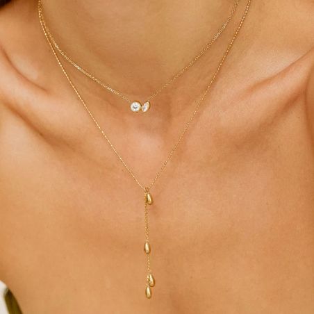 Collier femme zag bijoux galatina doré sns27697-01wht – colliers acier