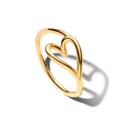 Bague femme PANDORA Cœur Organique Dorée petit modèle 164361C00