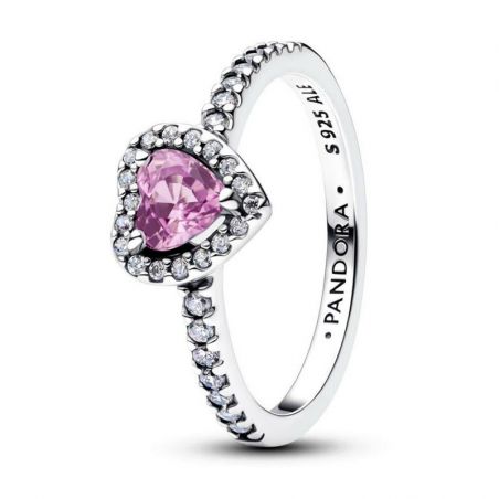 Bague femme pandora cœur mauve surélevé 198421c12 – bagues argent femme