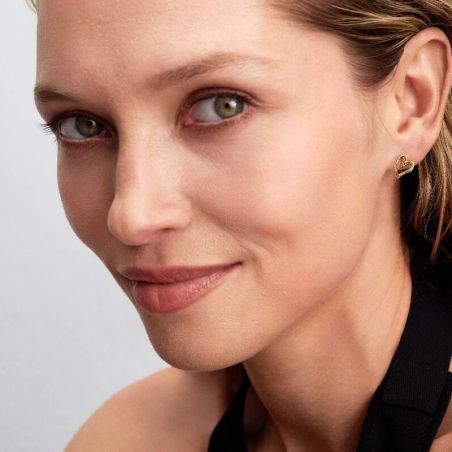 Boucles d'oreilles femme petites créoles pandora cœur organique dorée 264359c00 – créoles