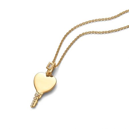 Pendentif femme pandora clé cœur gravable doré 364353c01 – pendentifs