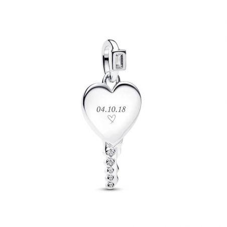 Pendentif femme pandora clé cœur gravable 394353c01 – pendentifs