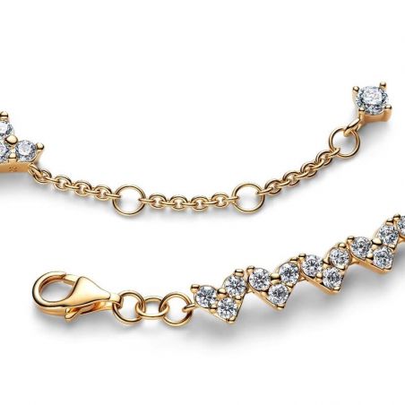 Bracelet femme pandora cœurs trios de pierres doré 564390c01 – bracelet argent femme