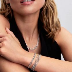 Bracelet femme PANDORA Maille Cubaine 594367C00