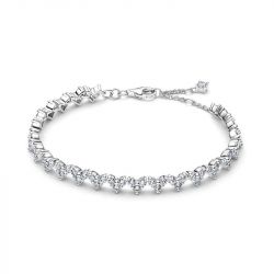 Bracelet femme PANDORA Cœurs Trios de Pierres 594390C01