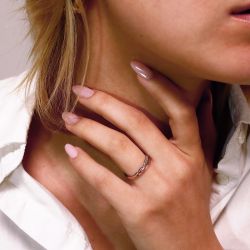 Bague femme alliance EDORA OR 18 carats bicolore entrelacée EDO2118939