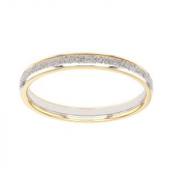 Bague femme alliance EDORA OR 18 carats bicolore pyrite EDO2125399