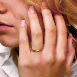 Bague femme alliance EDORA OR 18 carats bicolore pyrite EDO2125399