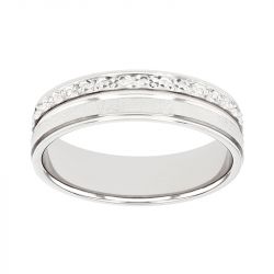 Bague femme alliance EDORA OR 18 carats gris EDO2013915