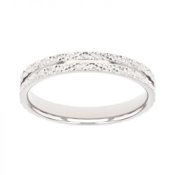 Bague femme alliance EDORA OR 18 carats gris EDO2127225