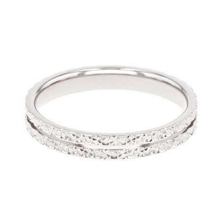 Bague femme alliance edora or 18 carats gris edo2127225 – bagues de mariage