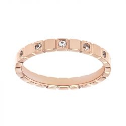 Bague femme alliance EDORA OR 18 carats rouge serti pavé diamants EDO3850004