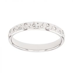 Bague femme EDORA OR 18 carats gris et diamants EDO3718005