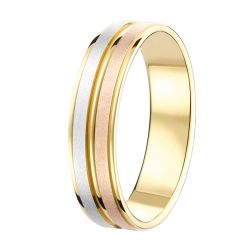 Bague mixte alliance EDORA 3 ORS 18 carats EDO2013909