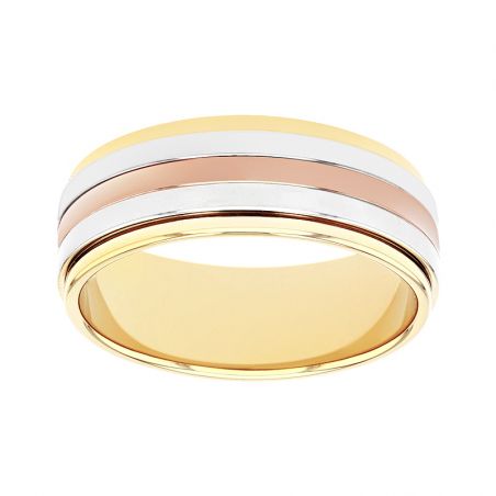 Bague mixte alliance edora 3 ors 18 carats edo2025593 – bagues de mariage