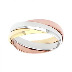 Bague mixte alliance EDORA 3 ORS 18 carats entrelacée EDO210033