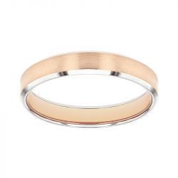 Bague mixte alliance EDORA OR 18 carats bicolore confort EDO2126109