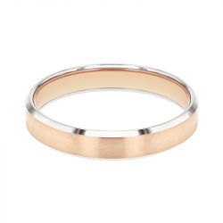 Bague mixte alliance EDORA OR 18 carats bicolore confort EDO2126109