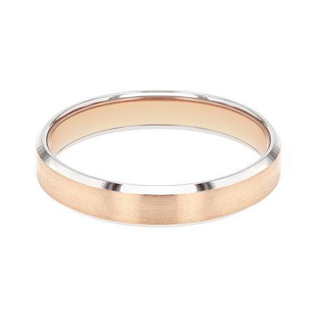 Bague mixte alliance EDORA OR 18 carats bicolore confort EDO2126109