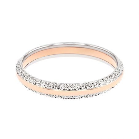 Bague mixte alliance edora or 18 carats bicolore diamantée edo2126099 – bagues de mariage