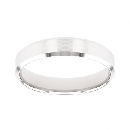 Bague mixte alliance edora or 18 carats gris confort edo2114685 – bagues de mariage