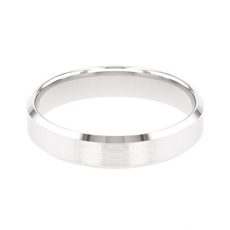 Bague mixte alliance EDORA OR 18 carats gris confort EDO2114685