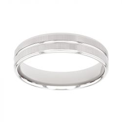 Bague mixte alliance EDORA OR 18 carats gris confort EDO2114735