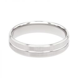 Bague mixte alliance EDORA OR 18 carats gris confort EDO2114735