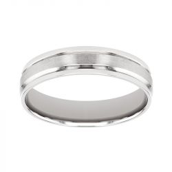 Bague mixte alliance EDORA OR 18 carats gris confort EDO2115335