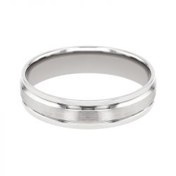 Bague mixte alliance EDORA OR 18 carats gris confort EDO2115335