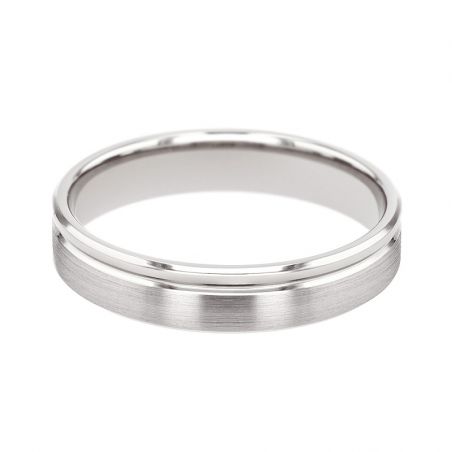 Bague mixte alliance EDORA OR 18 carats gris confort EDO2116675