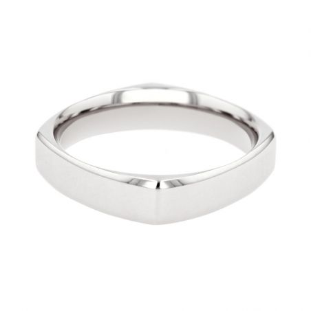 Bague mixte alliance edora or 18 carats gris confort edo2117605 – bagues de mariage