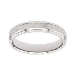 Bague mixte alliance EDORA OR 18 carats gris confort EDO2117695