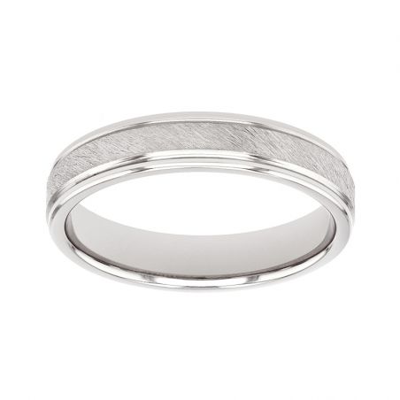 Bague mixte alliance edora or 18 carats gris confort edo2117695 – bagues de mariage