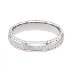 Bague mixte alliance EDORA OR 18 carats gris confort EDO2117695