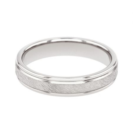 Bague mixte alliance EDORA OR 18 carats gris confort EDO2117695