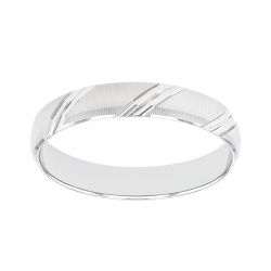 Bague mixte alliance EDORA OR 18 carats gris EDO2012915