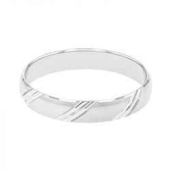 Bague mixte alliance EDORA OR 18 carats gris EDO2012915