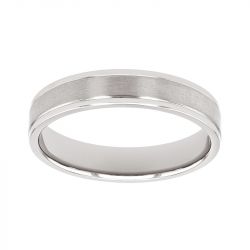 Bague mixte alliance EDORA OR 18 carats gris EDO2114775