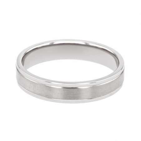 Bague mixte alliance edora or 18 carats gris edo2114775 – bagues de mariage