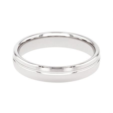 Bague mixte alliance edora or 18 carats gris edo2114805 – bagues de mariage