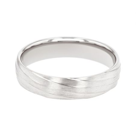 Bague mixte alliance EDORA OR 18 carats gris EDO2122915