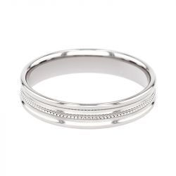 Bague mixte alliance EDORA OR 18 carats gris EDO2126005