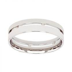 Bague mixte alliance EDORA OR 18 carats gris EDO2128065