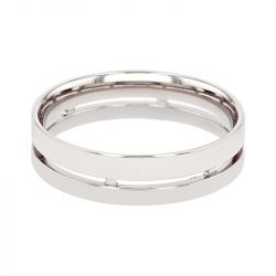 Bague mixte alliance EDORA OR 18 carats gris EDO2128065