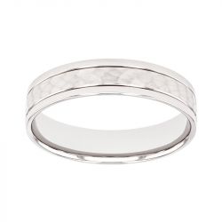 Bague mixte alliance EDORA OR 18 carats gris EDO2128085