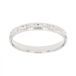 Bague mixte alliance EDORA OR 18 carats gris fantaisie EDO2017935