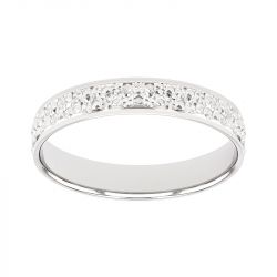 Bague mixte alliance EDORA OR 18 carats gris fantaisie EDO2017945